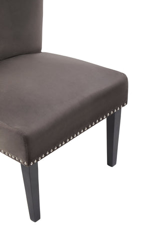 Westbury House Winged Mink Velvet Dining Chair
