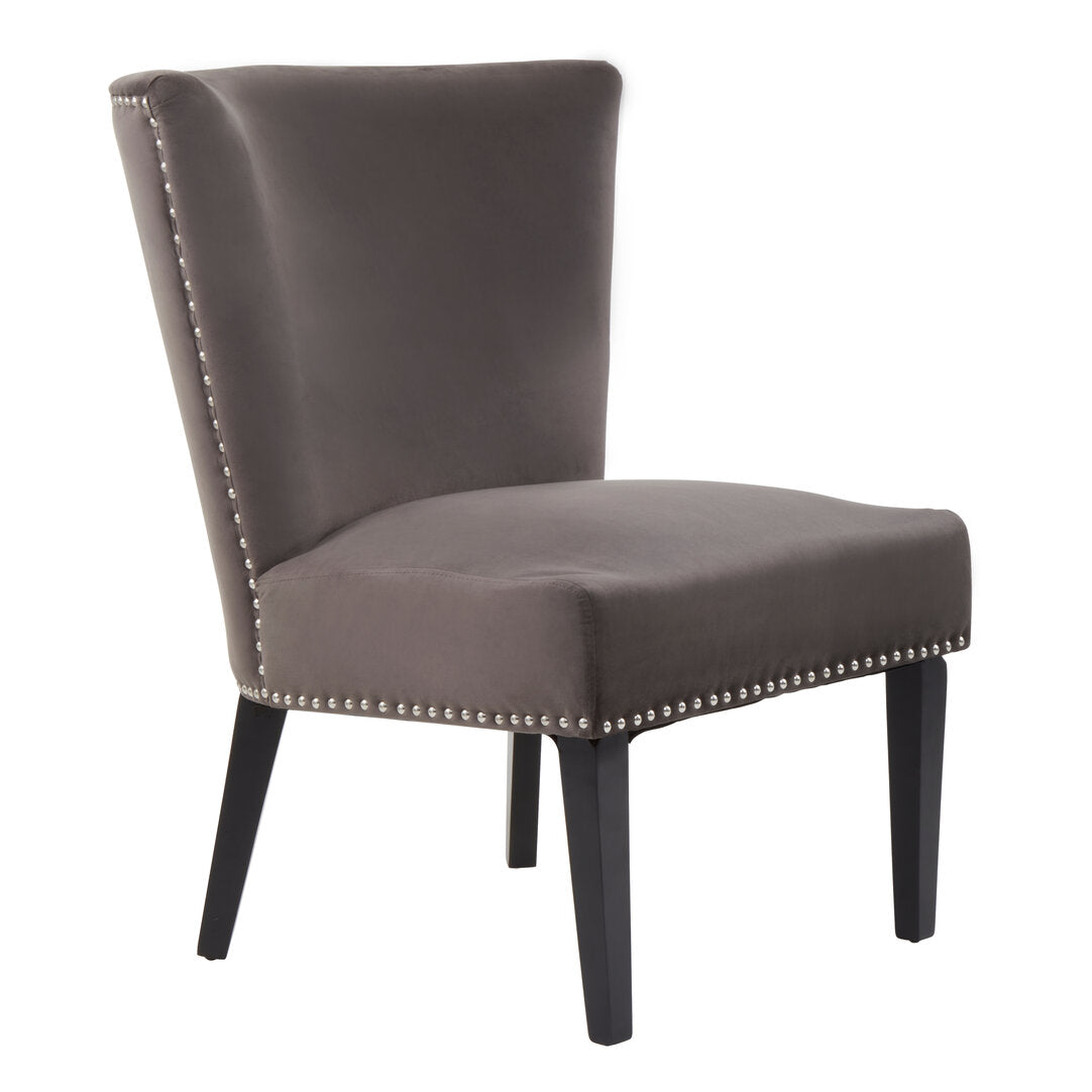 Westbury House Winged Mink Velvet Dining Chair