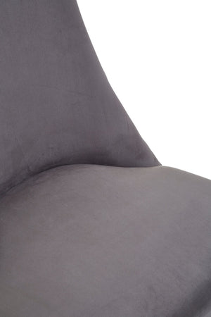 Westbury House Dark Grey Velvet Dining Chair