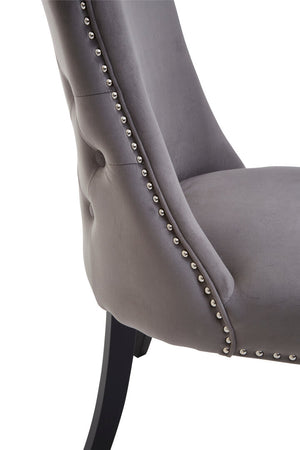 Westbury House Dark Grey Velvet Dining Chair