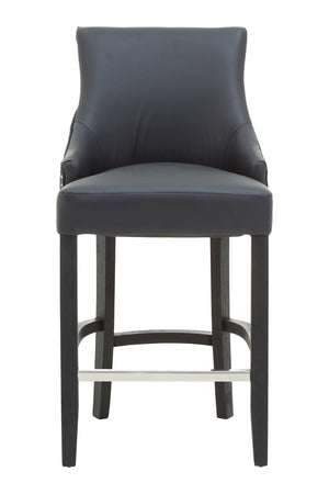 Westbury House Charcoal Leather Effect Bar Chair