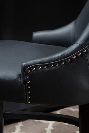 Westbury House Charcoal Leather Effect Bar Chair
