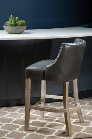 Westbury House Grey Stud Bar Chair