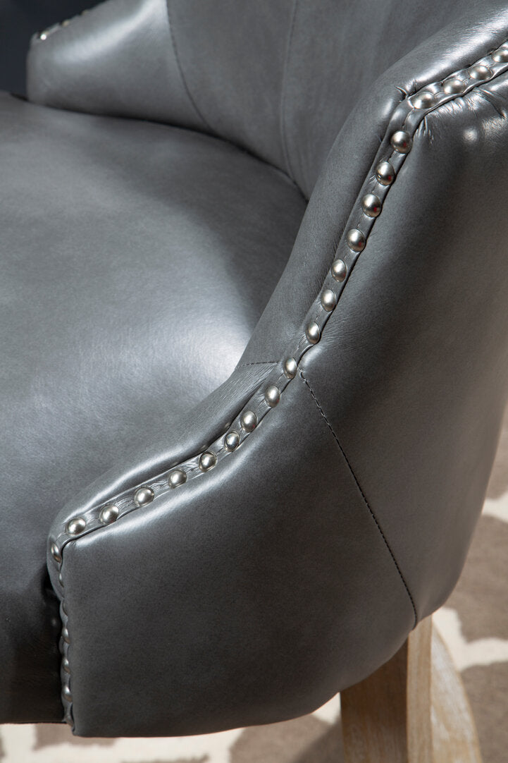 Westbury House Grey Stud Bar Chair