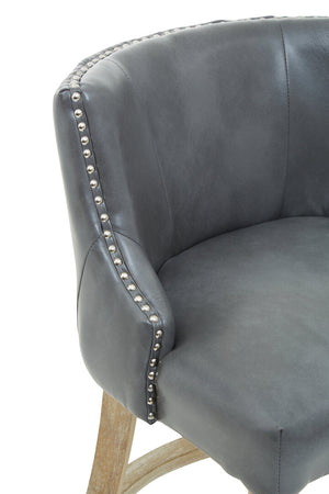 Westbury House Grey Stud Bar Chair