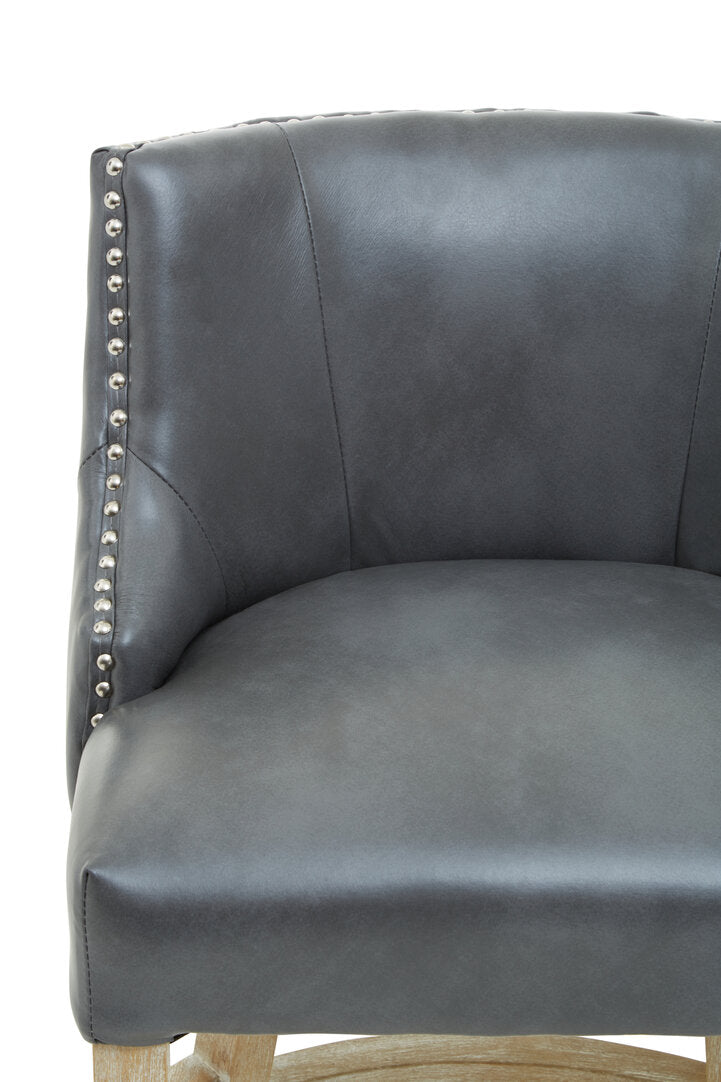 Westbury House Grey Stud Bar Chair