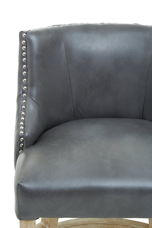 Westbury House Grey Stud Bar Chair
