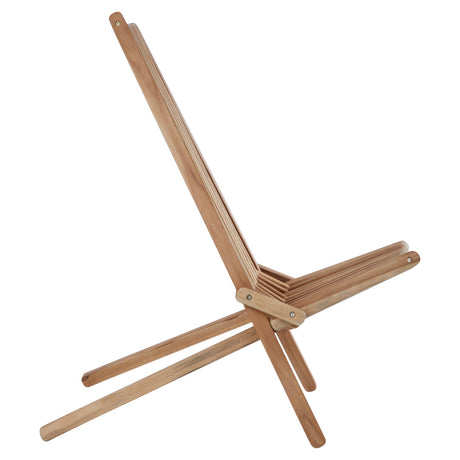 Side view of Marano wooden lounge chair on a white background