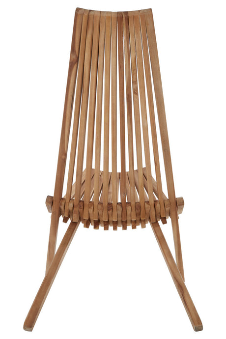 Back view of Marano wooden lounge chair on a white background