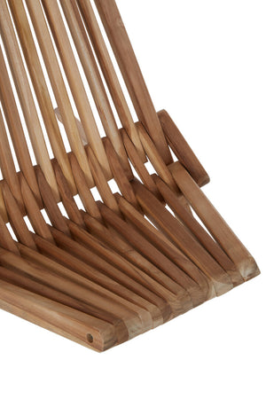 Close up of seat of Marano wooden lounge chair on a white background