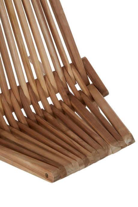 Close up of seat of Marano wooden lounge chair on a white background