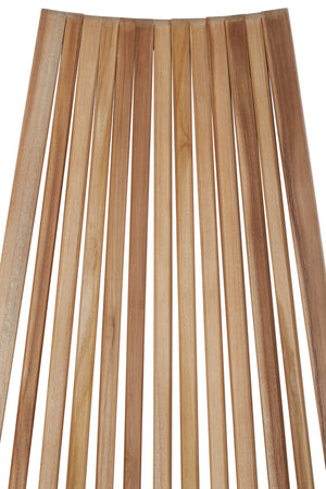 Close up of back of Marano wooden lounge chair on a white background