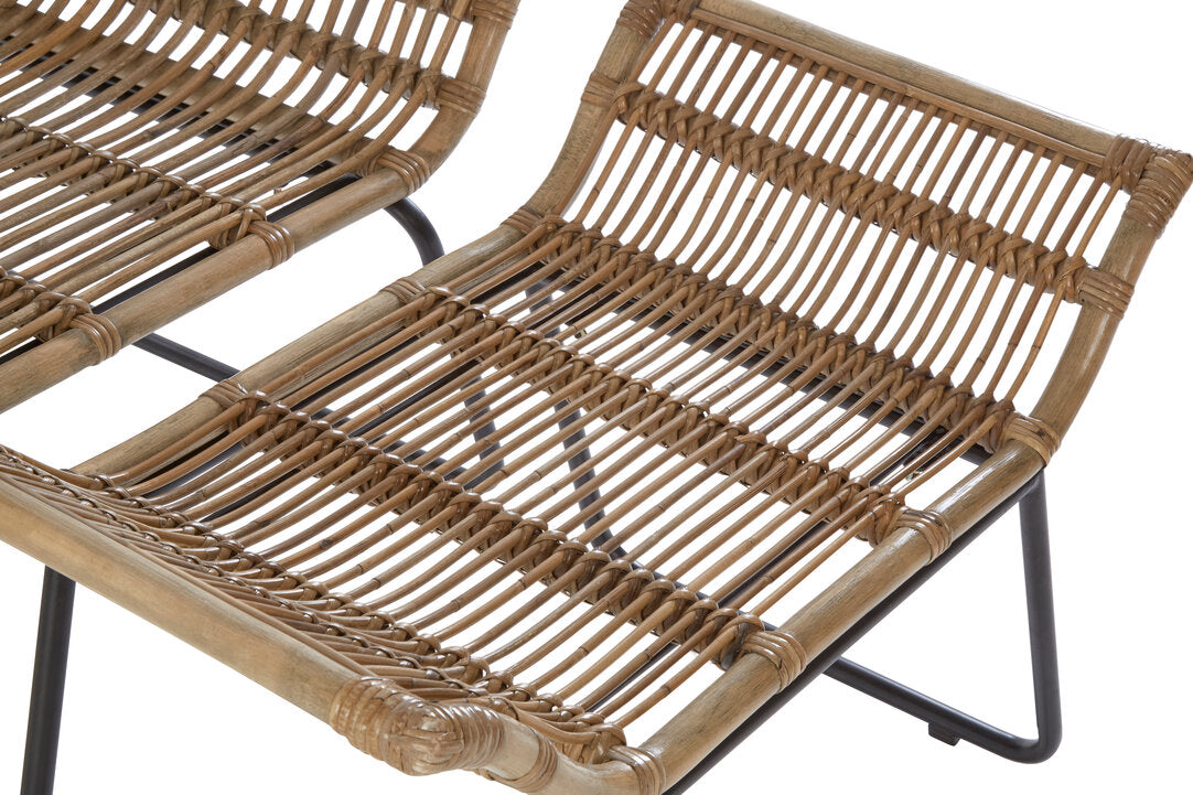 Marano natural rattan footstool
