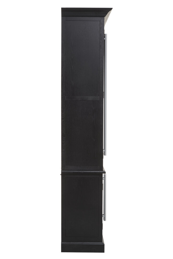 Arden Black Oak Tall Wooden Display Cabinet