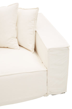 Versailles Three Seater Cream Sofa