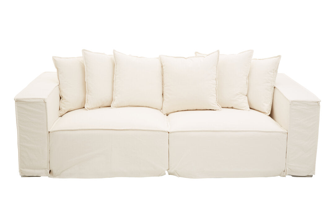 Versailles Three Seater Cream Sofa