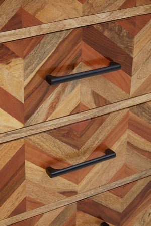 Tessera 5 Drawer Mango Wood Chest of Drawers