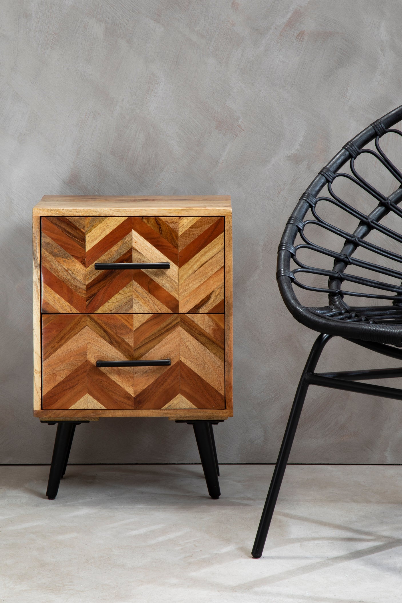 Tessera Mango Wood Bedside Table