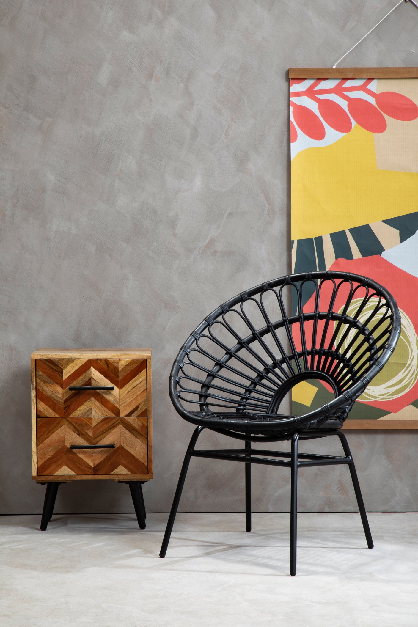 Tessera Mango Wood Bedside Table