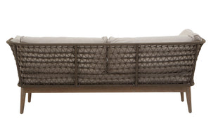 Kora 3 Seater Woven Rope Bronze & Charcoal Sofa