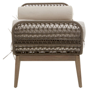 Kora Rope Woven Lounge Bench With Cushions