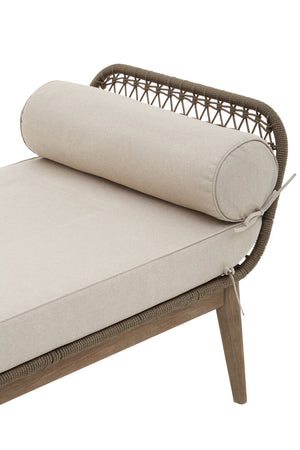 Kora Rope Woven Lounge Bench With Cushions