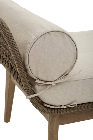 Kora Rope Woven Lounge Bench With Cushions