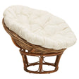 Marano round rattan chair with cream cushion
