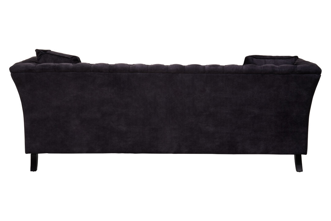 Lucinda Three Seater Grey Velvet Sofa
