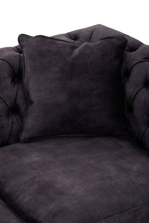 Lucinda Two Seater Grey Velvet Sofa