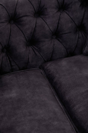 Lucinda Two Seater Grey Velvet Sofa