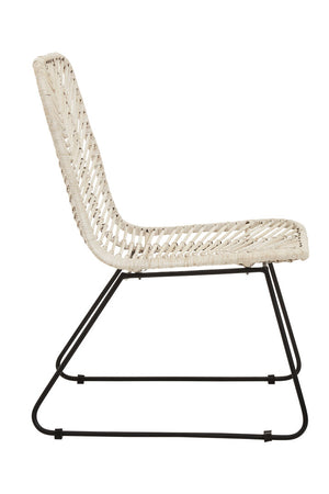 Juno Natural Rattan Black Metal Chair