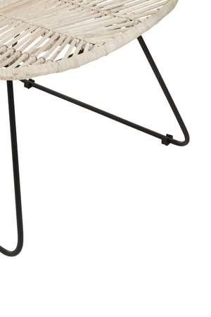 Juno Natural Rattan Black Metal Chair