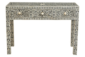 Axis Bone Inlay Desk with 3 Drawers