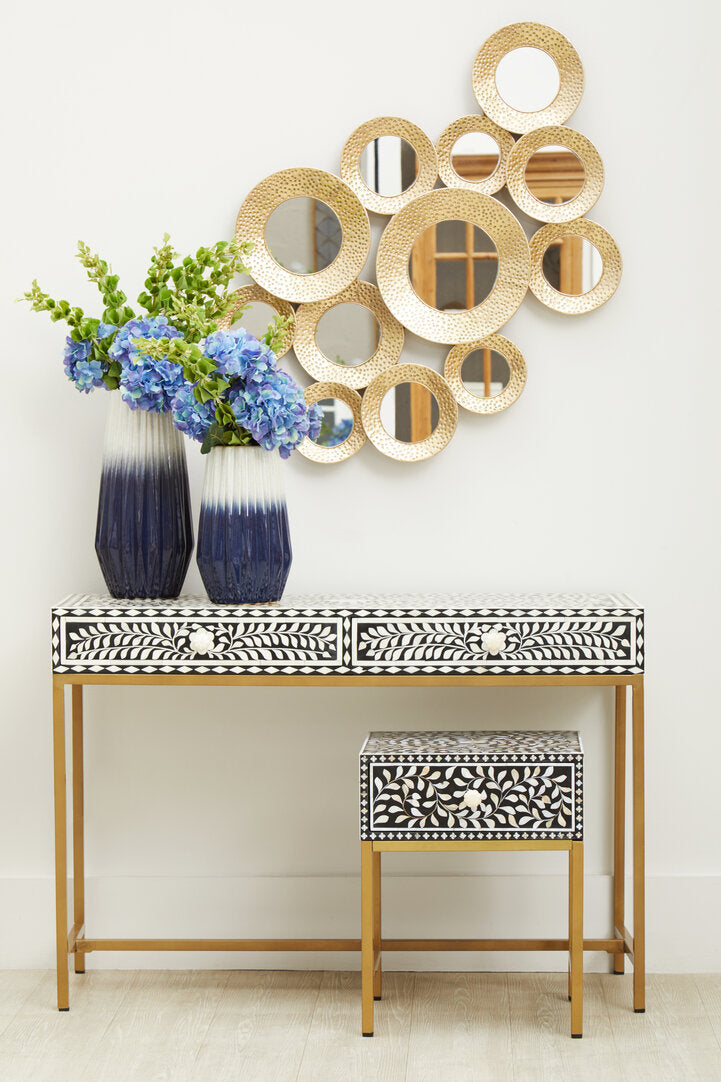 Axis Two Drawer Bone Inlay Console Table