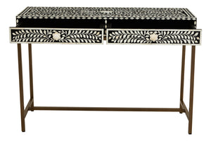 Axis Two Drawer Bone Inlay Console Table
