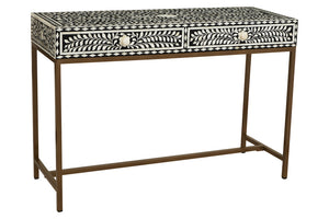Axis Two Drawer Bone Inlay Console Table