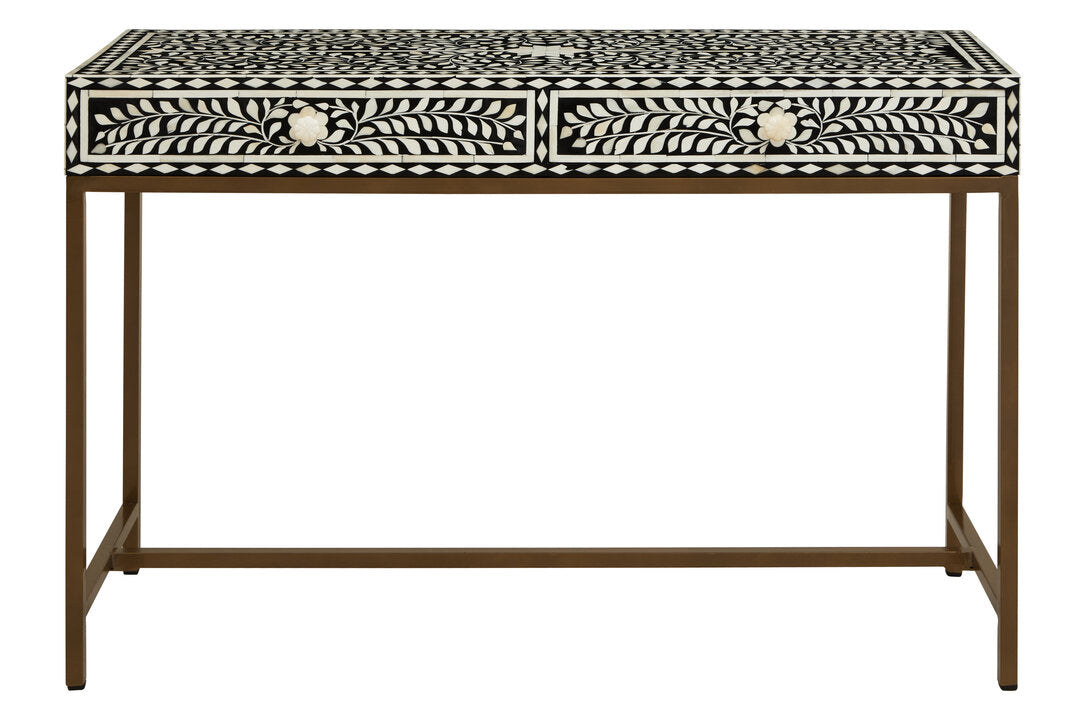 Axis Two Drawer Bone Inlay Console Table