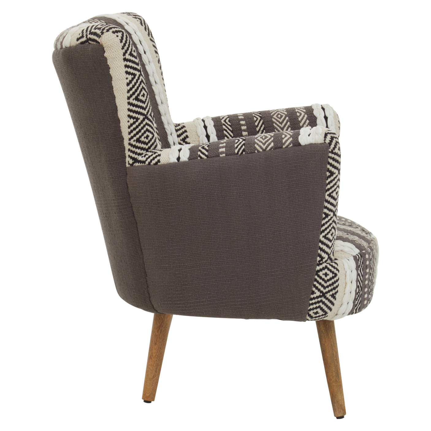 Taza Grey And White Armchair