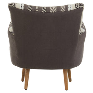 Taza Grey And White Armchair