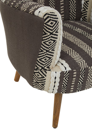 Taza Grey And White Armchair