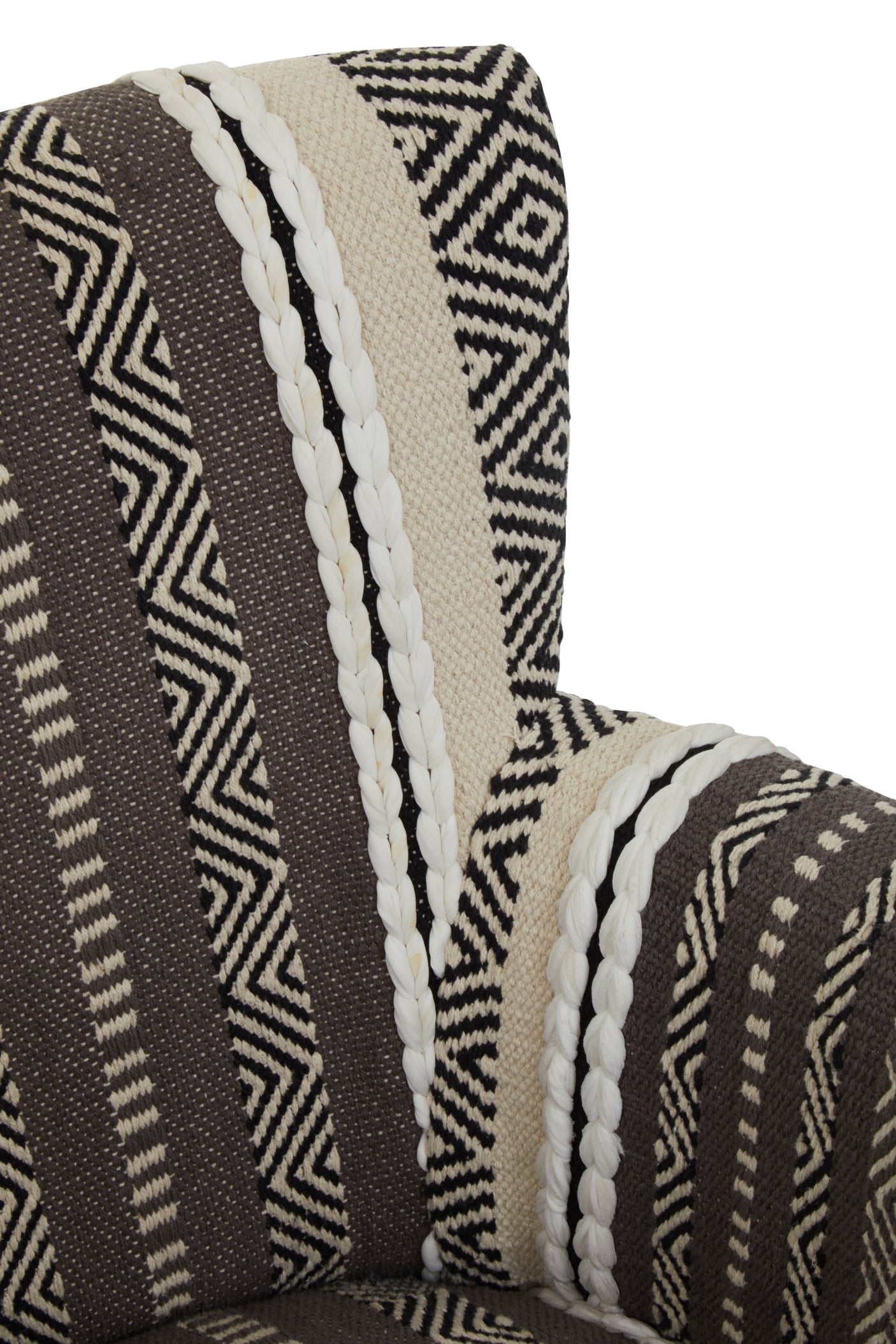 Taza Grey And White Armchair