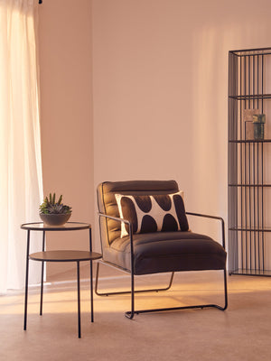 Forma Leather Effect Black Chair