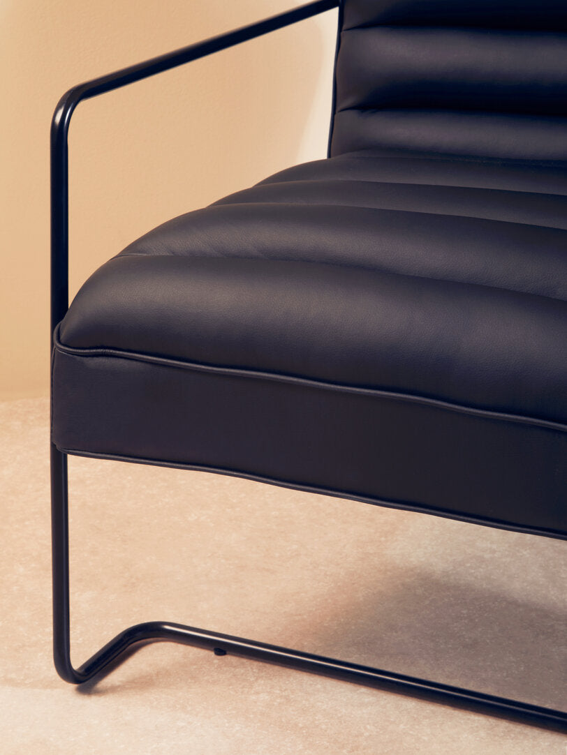 Forma Leather Effect Black Chair