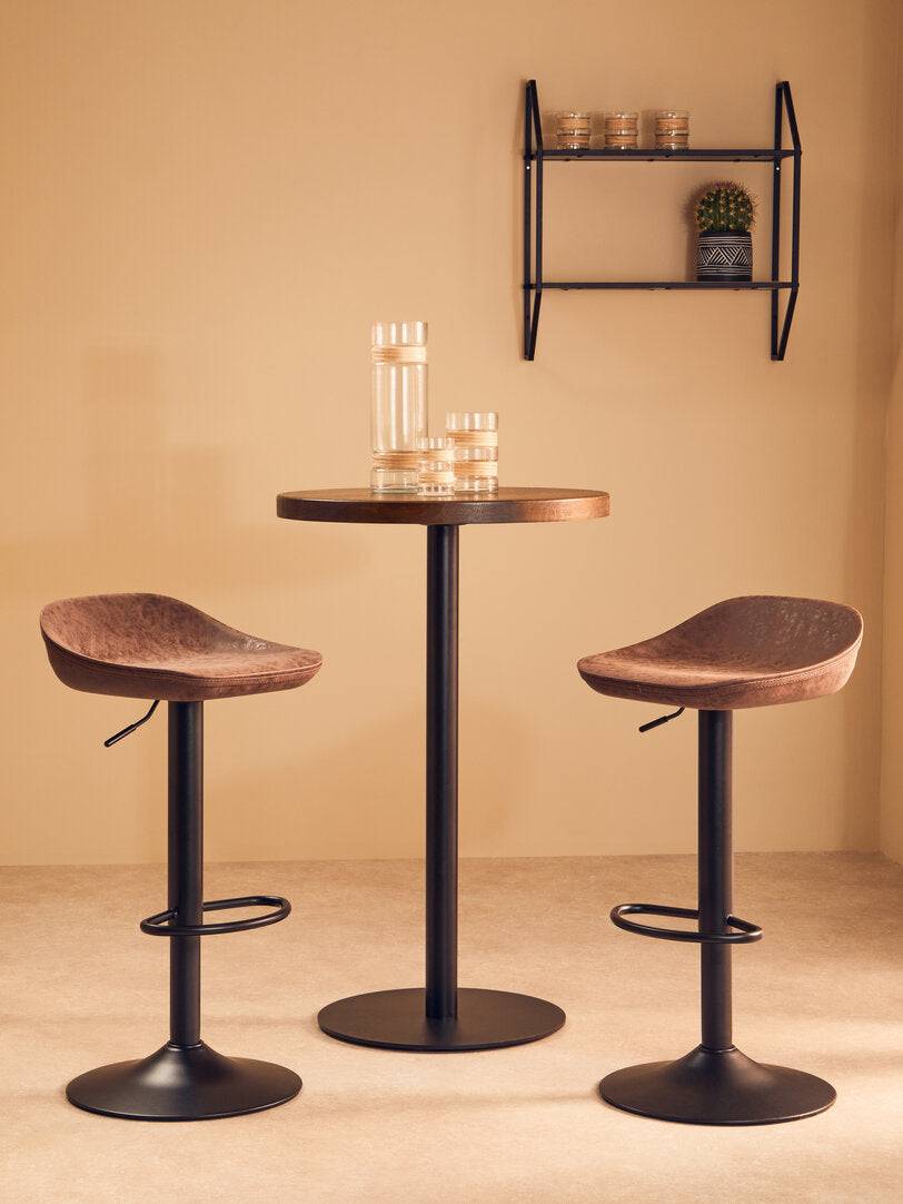 Halton Mocha Brown Bar Stools Set of 2