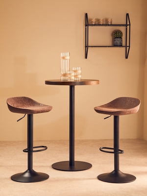 Halton Mocha Brown Bar Stools Set of 2