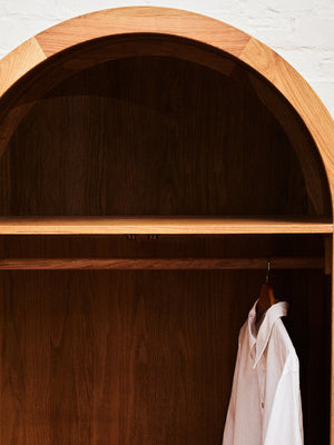 Arden Rattan & Oak 2 Door Wardrobe