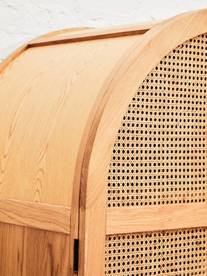 Arden Rattan & Oak 2 Door Wardrobe