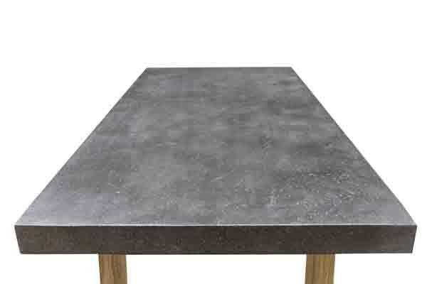 Rectangular concrete table on a white background