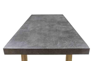Rectangular concrete table on a white background